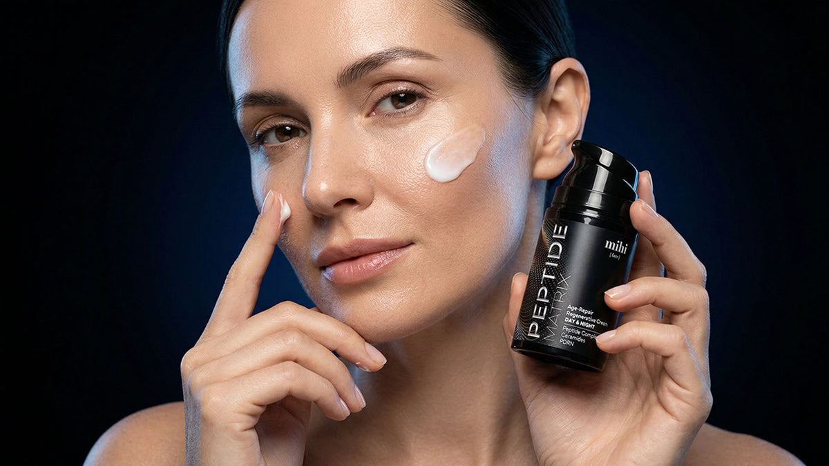 MIHI Crema regeneradora antiedad con péptidos, ceramidas y PDRN – Día y Noche