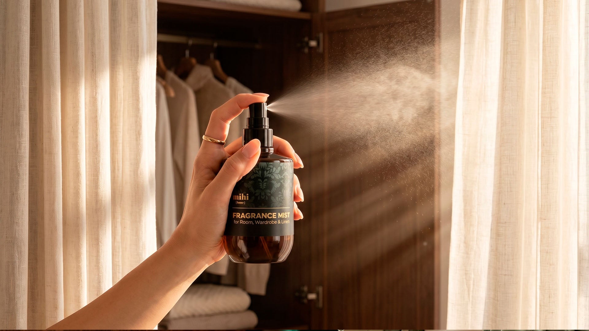 Brume parfumée pour la maison, l’armoire et le linge | SKINORA — photo Mihi 3