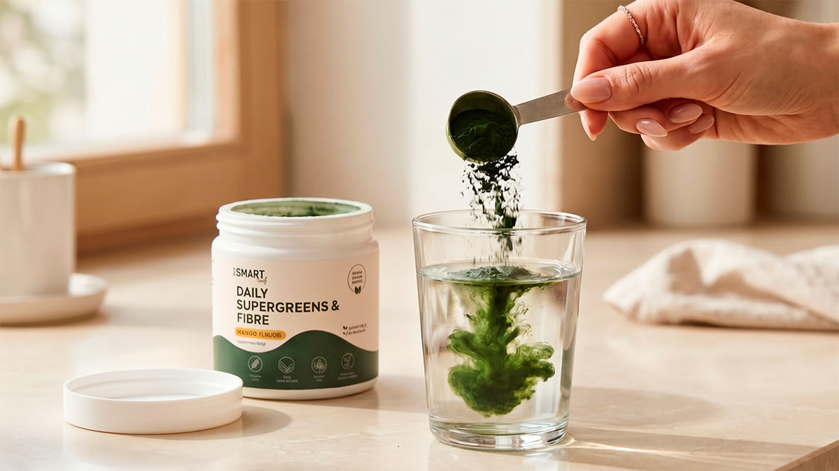MIHI Smart Meal Supergreens & Fibres saveur mangue 90 g