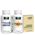 MIHI Coffret hiver : vitamine D3, pastilles gorge et magnésium + B6