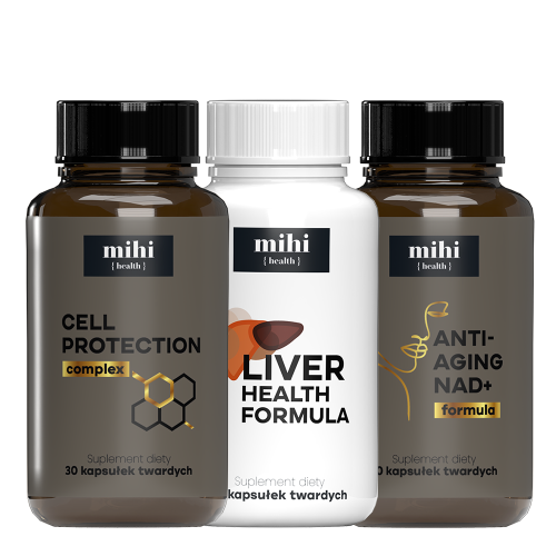 MIHI Coffret Age Less étape 1 : NAD+, Liver Health et protection cellulaire